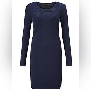 Hugo Boss Navy body con dress - size L